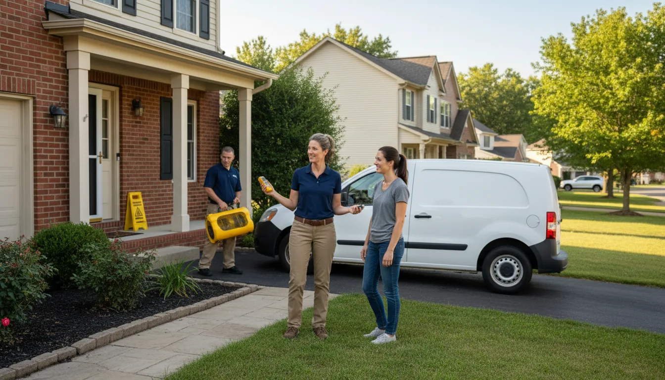 Residential water damage restoration in Cranberry Township, PA
